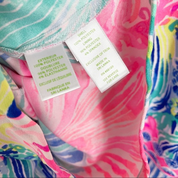 Lilly Pulitzer Donna Floral Print Romper Dress 00 - Picture 11 of 13